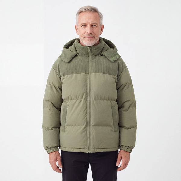 Cord Puffer Jacket