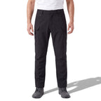 Black Utility Fleece Pants with multiple cargo pockets in windproof, waterproof stretch fabric