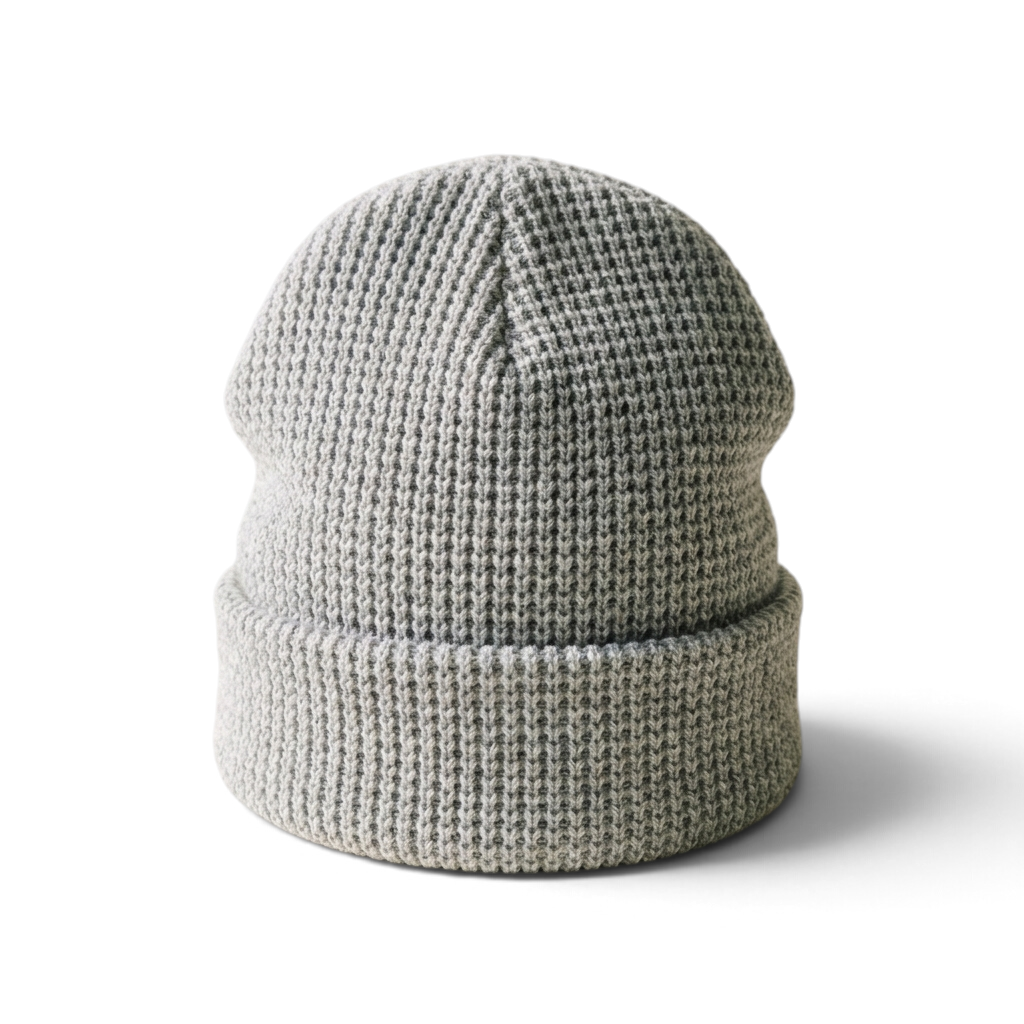 Classic Waffle Beanie i ljusgrå