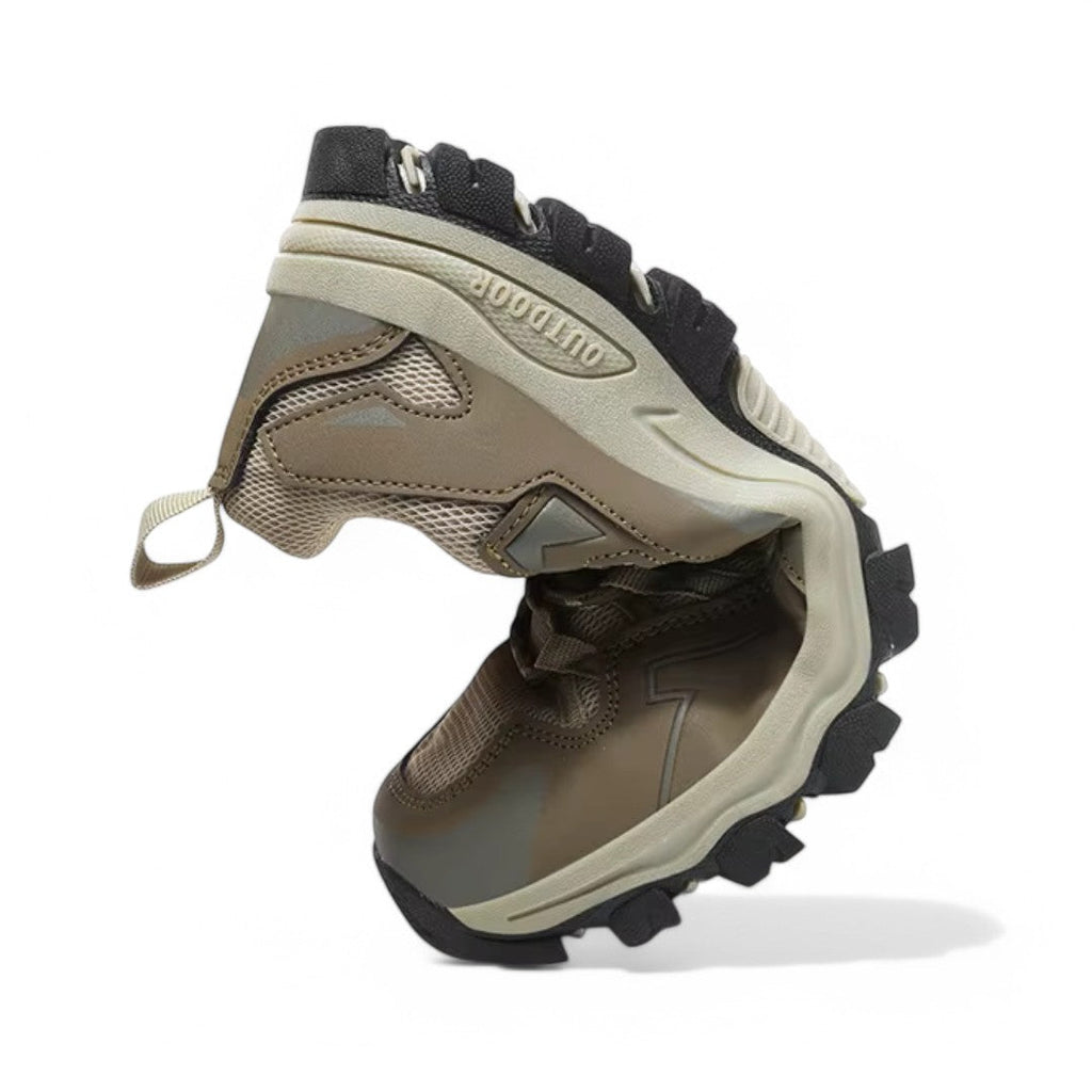 Beige Low Ortho Hiking Shoe, kevyt vaelluskenkä joustavalla pohjalla ja hengittävällä verkkokankaalla