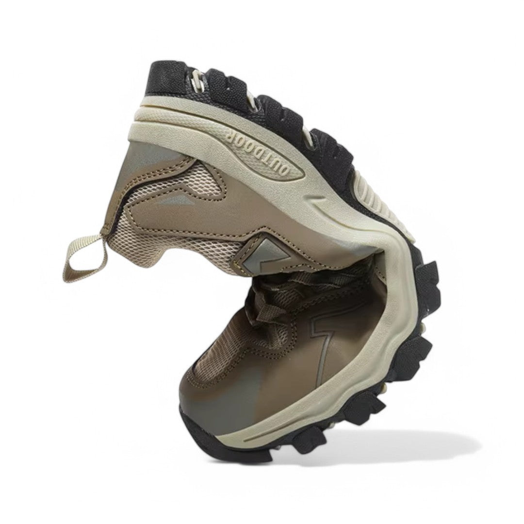 Beige Low Ortho Hiking Shoe, kevyt vaelluskenkä joustavalla pohjalla ja hengittävällä verkkokankaalla