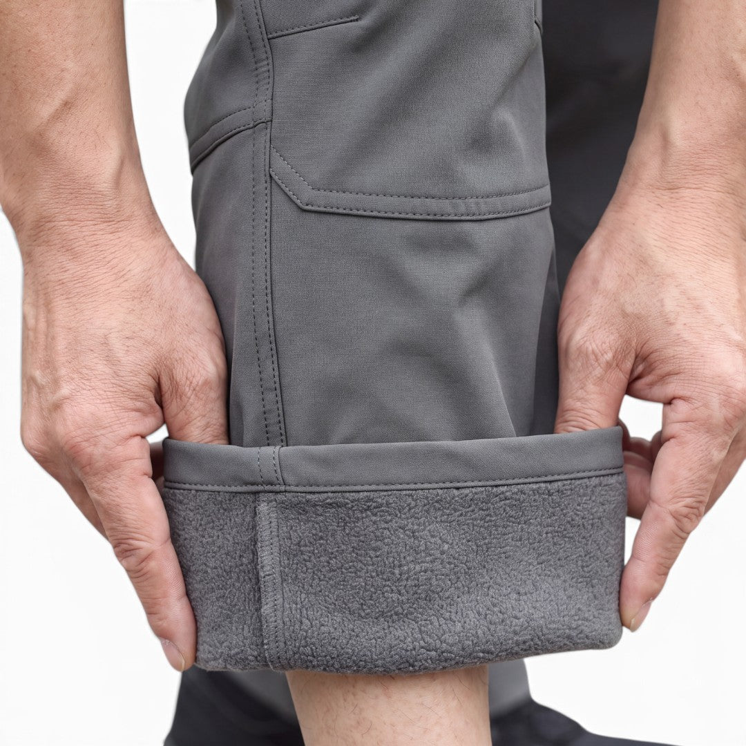 Grå Utility Fleece Pants med mjukt fleecefoder och vind- och vattentätt stretchtyg