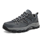 Harmaat Low Ortho Hiking Shoes -kengät, joissa hengittävä verkkokangas, ortopedinen tuki ja pitävä TPU-pohja