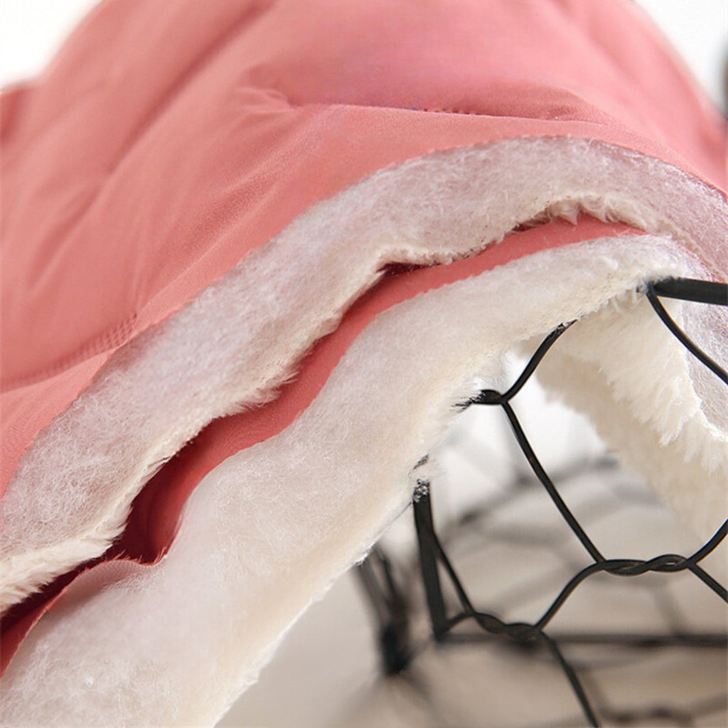 Kids' Fleece Pants i rosa med vattenavvisande yttertyg och tjockt vitt fleecefoder