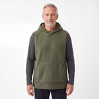 Sherpa Hoodie Vest til herre i grøn